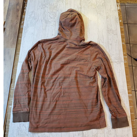 PraNa Striped Hoodie M Breathe pull over big pocket - Picture 5 of 9